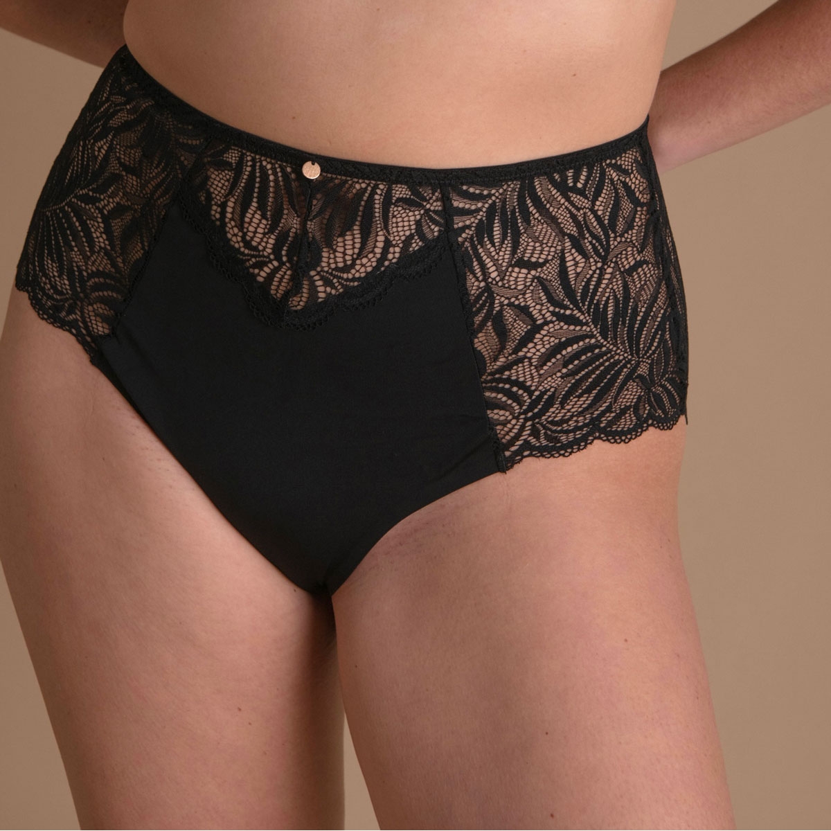 Culotte taille haute MELINE noir cyclo Culotte taille haute MELINE noir cyclo