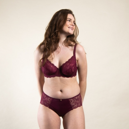 Soutien-gorge MELINE aubergine ensemble face Soutien-gorge MELINE aubergine ensemble face