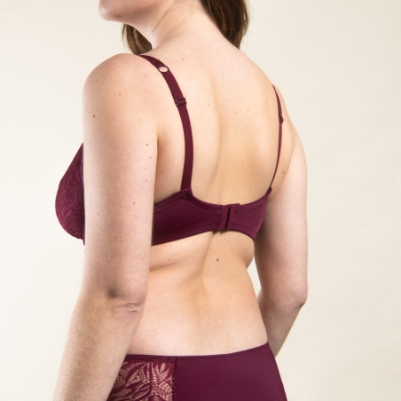 Soutien-gorge MELINE aubergine dos Soutien-gorge MELINE aubergine dos